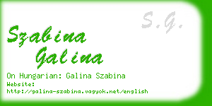 szabina galina business card